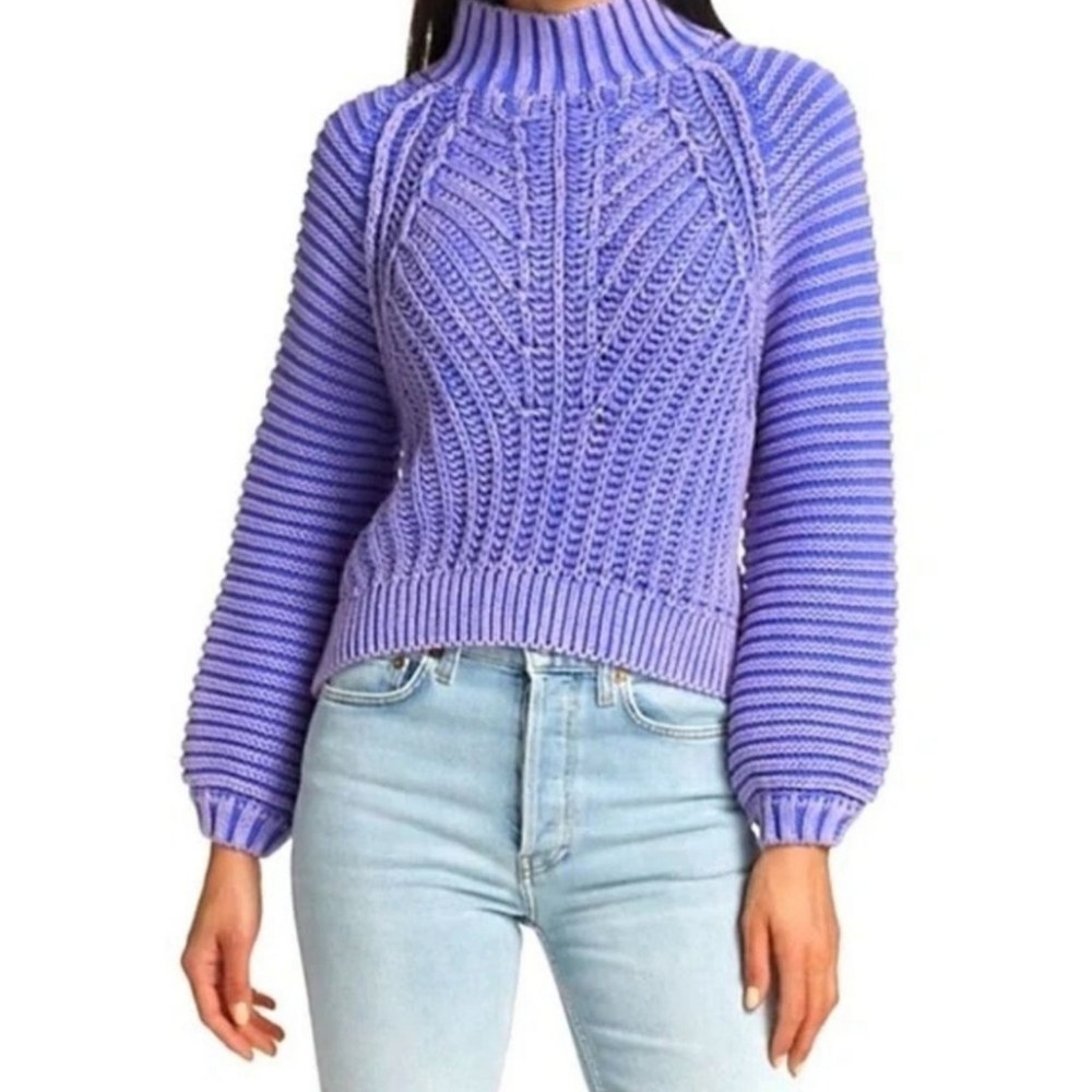 Free People Blue Egret Sweetheart Sweater Women's S